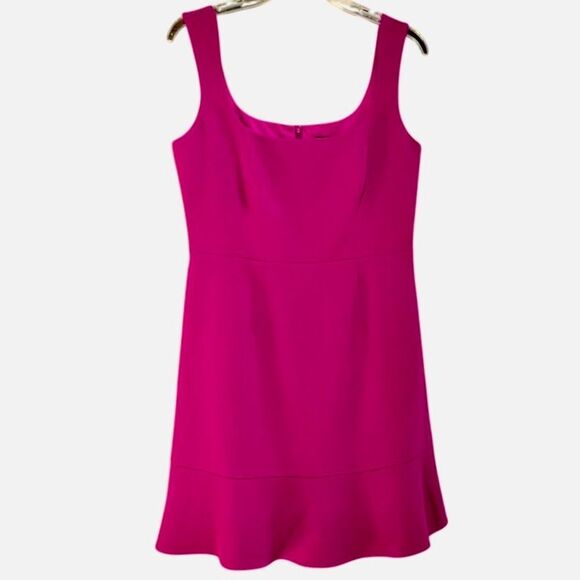 French Connection Fit and Flare Tailored Mini Dress in Magenta Women’s 12 - Picture 1 of 4